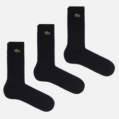 Комплект носков Lacoste Sport High-Cut 3-Pack, цвет чёрный