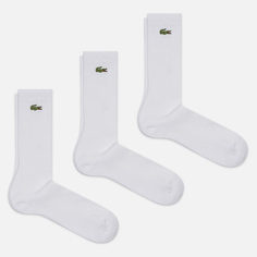 Комплект носков Lacoste Sport High-Cut 3-Pack, цвет белый, размер 41-45 EU