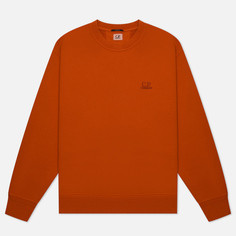 Мужская толстовка C.P. Company Cotton Diagonal Fleece Logo Resist Dyed, цвет оранжевый, размер XL