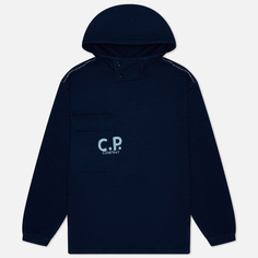 Мужская толстовка C.P. Company Indigo Fleece Hoodie, цвет синий, размер XXL