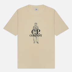 Мужская футболка C.P. Company 1020 Jersey British Sailor Graphic, цвет бежевый, размер XXL