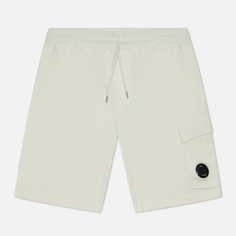 Мужские шорты C.P. Company Cotton Diagonal Fleece Cargo Garment Dyed, цвет белый, размер L