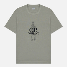 Мужская футболка C.P. Company 1020 Jersey British Sailor Graphic, цвет серый, размер M