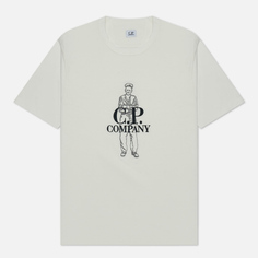 Мужская футболка C.P. Company 1020 Jersey British Sailor Graphic, цвет белый, размер XL
