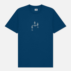 Мужская футболка C.P. Company 30/1 Jersey Relaxed Graphic, цвет синий, размер L