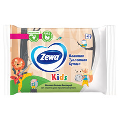 Бумага туалетная бумага туалетная Zewa Kids влажная 40шт
