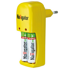 Аккумуляторы, зарядные устройства зарядное устройство NAVIGATOR 2 разьема желтый