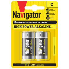 Батарейки, аккумуляторы батарейка NAVIGATOR High Power LR14 алкалиновая 2шт