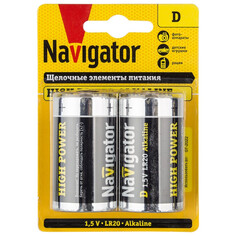 Батарейки, аккумуляторы батарейка NAVIGATOR High Power LR20 алкалиновая 2шт