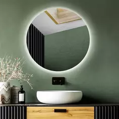 Зеркало для ванной Флоренция DSF90 с подсветкой сенсорное с подогревом 80 см круглое Без бренда