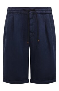 Шорты изо льна и хлопка Brunello Cucinelli