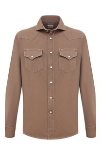 Джинсовая рубашка Brunello Cucinelli