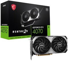 Видеокарта PCI-E MSI GeForce RTX 4070 (RTX 4070 VENTUS 2X E 12G OC) 12GB GDDR6X 192bit 5nm 1920/21000MHz HDMI/3*DP