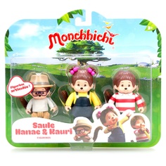 Фигурки Каури, Ханна, Вилли 3 в 1 Monchhichi