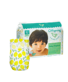 Offspring подгузники, L 9-13 кг. 36 шт. расцветка Лимоны