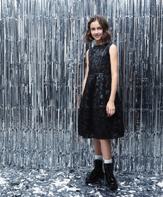 Платье с пышной юбкой черное Gulliver