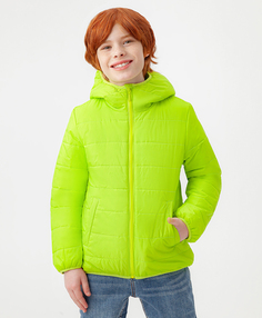 Куртка утепленная с капюшоном салатовая Button Blue