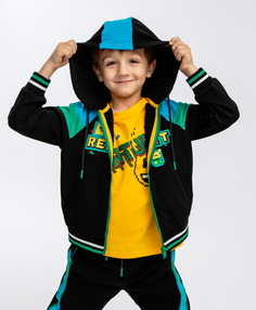 Толстовка на молнии черная Button Blue