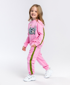 Брюки с лампасами розовые Button Blue