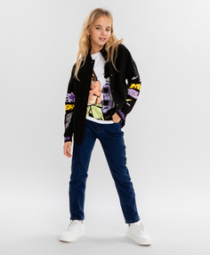 Джинсы скинни синие Button Blue