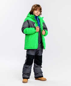 Куртка зимняя с капюшоном зеленая Button Blue