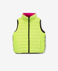 Жилет двусторонний для девочки с принтом Gulliver