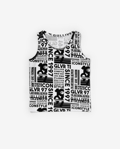 Майка из трикотажного полотна с рисунком для мальчика Gulliver