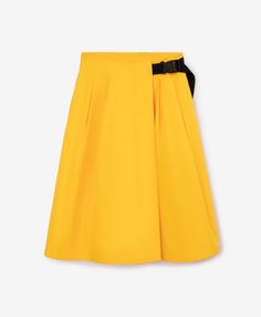 Брюки-кюлоты с запахом, имитирующим юбку желтые для девочек Gulliver (170)