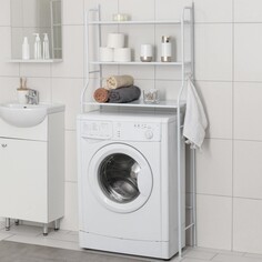 Стеллаж над стиральной машинкой, 65×25×152 см, цвет белый NO Brand