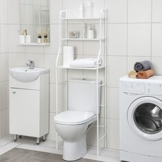 Стеллаж над унитазом, 48×26×156 см, цвет белый NO Brand