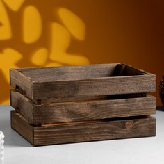 Кашпо - ящик деревянный 30х20х14,5 см палисандр Дарим Красиво
