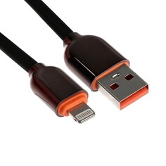 Кабель lightning - usb, 6 a, оплетка pvc, 1 метр, черный NO Brand