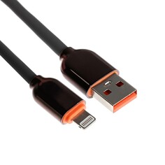 Кабель lightning - usb, 6 a, оплетка pvc, 1 метр, серый NO Brand