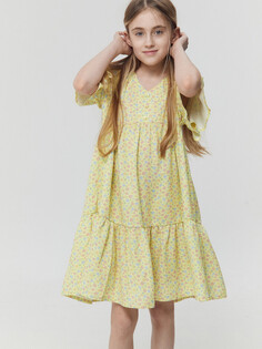 Платье для девочек желтое с цветами Mark Formelle