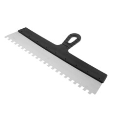 Шпатель зубчатый лом, 450 мм, зуб 10 мм, нержавеющая сталь Lom