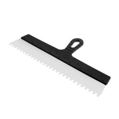 Шпатель зубчатый лом, 450 мм, зуб 8 мм, нержавеющая сталь Lom