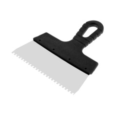 Шпатель зубчатый лом, 200 мм, зуб 4 мм, нержавеющая сталь Lom