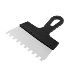 Шпатель зубчатый лом, 200 мм, зуб 10 мм, нержавеющая сталь Lom