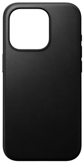 Nomad Чехол Modern Case MagSafe для iPhone 15 Pro, кожа, черный