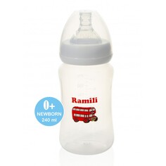 Бутылочки Бутылочка Ramili противоколиковая для кормления Baby слабый поток 0+ 240 мл