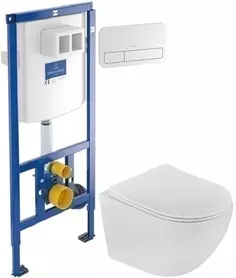 Комплект подвесной унитаз Teka Manacor 11.732.00.02 + система инсталляции Villeroy & Boch 92246100 + 92249068