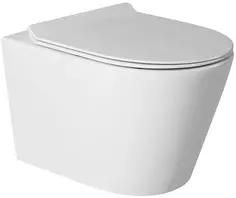 Унитаз подвесной Bond Oval F03-10 безободковый, с сиденьем микролифт, белый глянец