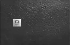 Душевой поддон из литьевого мрамора 120x90 см BelBagno TRAY-MR-UNO-AH-120/90-35-NERO-CR
