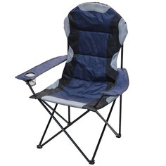 Стул-кресло 59х59х110 см, синее, полиэстер 600D, с сумкой-чехлом, 120 кг, Green Days