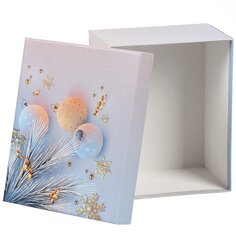 Подарочная коробка картон, 21х17х11 см, прямоугольная, Магия Рождества, Д10103П.375.2