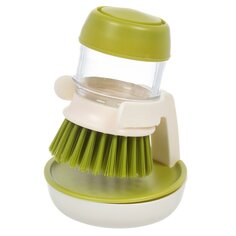 Щетка для мытья посуды, пластик, 12х9х7.5 см, с дозатором, A260038