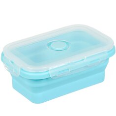 Контейнер пищевой пластик, 0.5 л, голубой, складной, Y4-6487