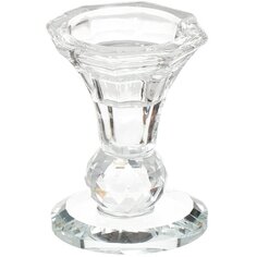 Подсвечник декоративный стекло, 1 свеча, 8 см, Y3-1416