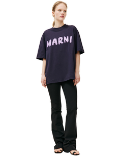 Оверсайз футболка с логотипом Marni