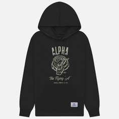 Мужская толстовка Alpha Industries Alpha Tiger Hoodie, цвет чёрный, размер XXL